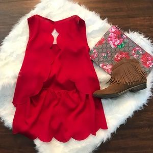🎀SCALLOPED OPEN BACK TANK🎀